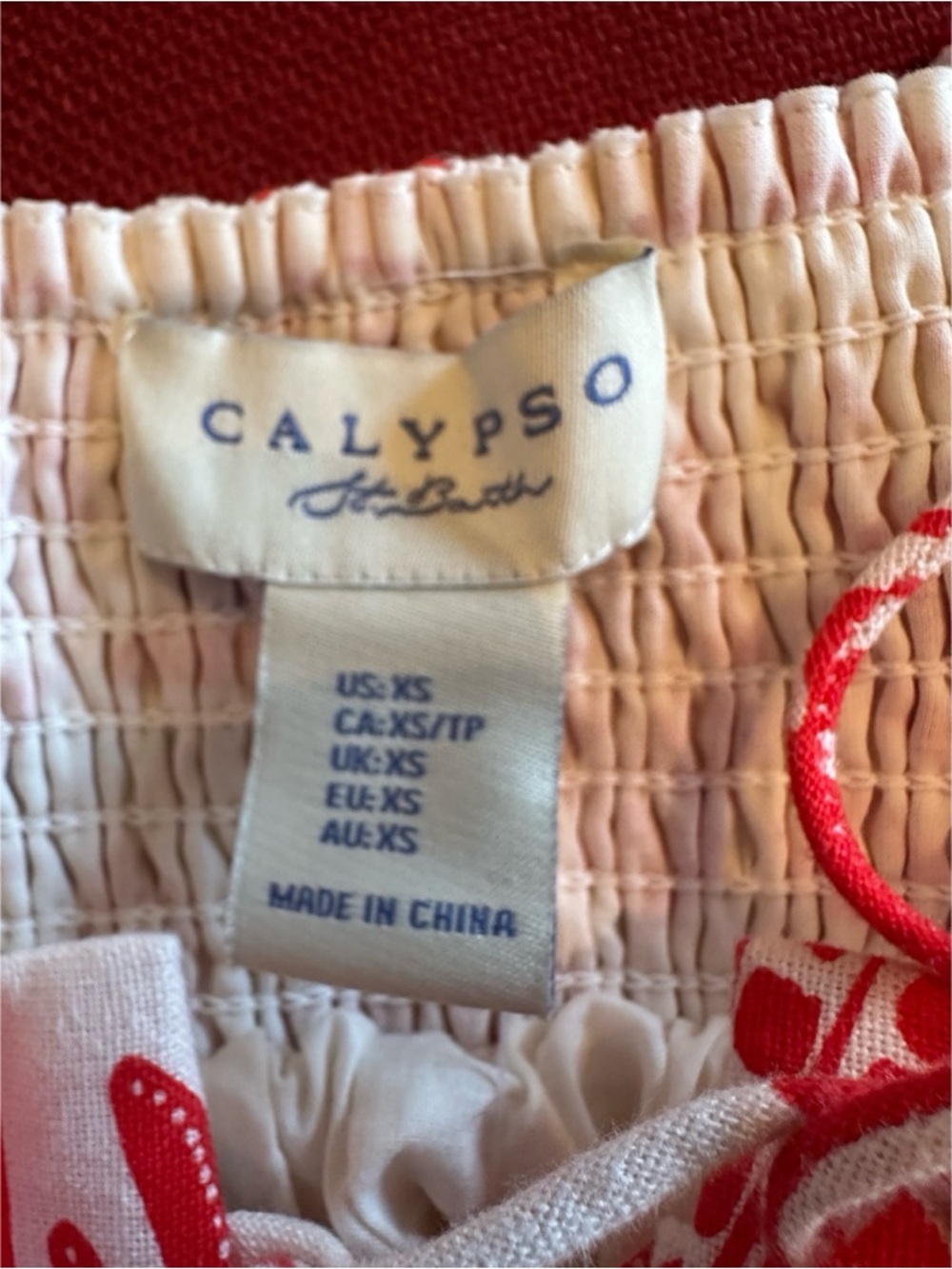 Calypso St. Barth Red and White Linen Blend Maxi Sundress, NWT, XS - Picture 10 of 16